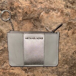 Michael Kors Metallic Card Holder with Keyring